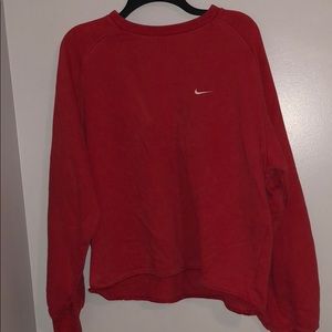 Red crop Nike crewneck